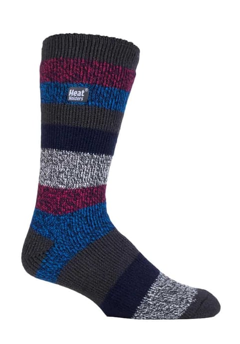 Heat Holders - Mens Twist Patterned Thermal Socks - Image 1