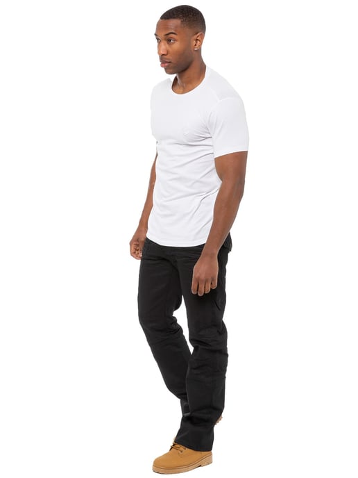 Enzo | Heren Zwarte Coated Denim Jeans - Image 6