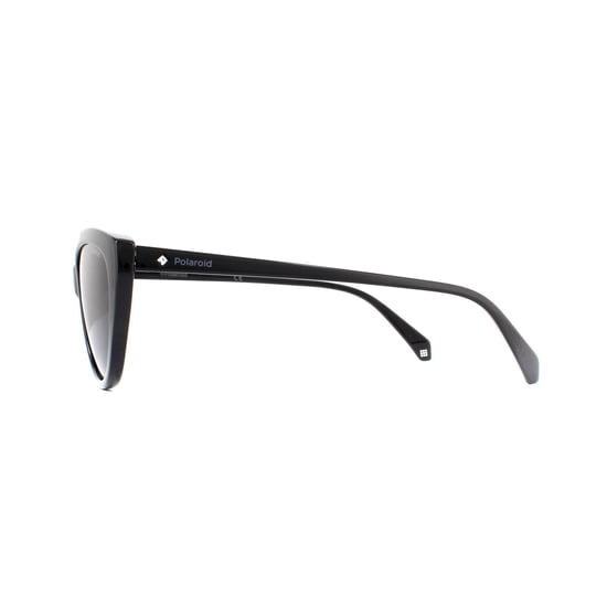 Polaroid Cat Eye Womens Black Grey Polarized Sunglasses