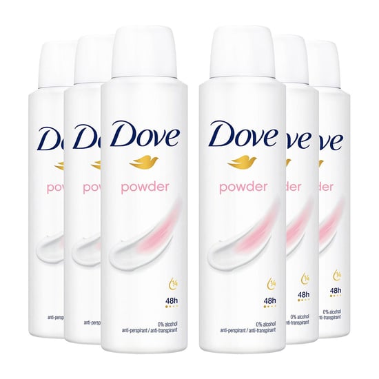 Dove Powder Anti-Perspirant with 48H Sweat Protection Deo for Women 150ml, 6pk - Image 1