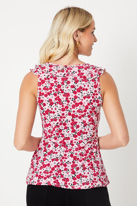 Double Frill Neck Detail Top