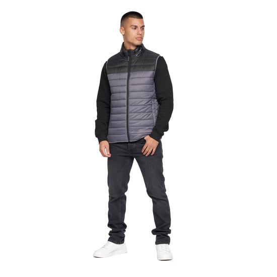 Crosshatch Heren Presnell Hoog Hals Gilet (Houtskool) - Image 4