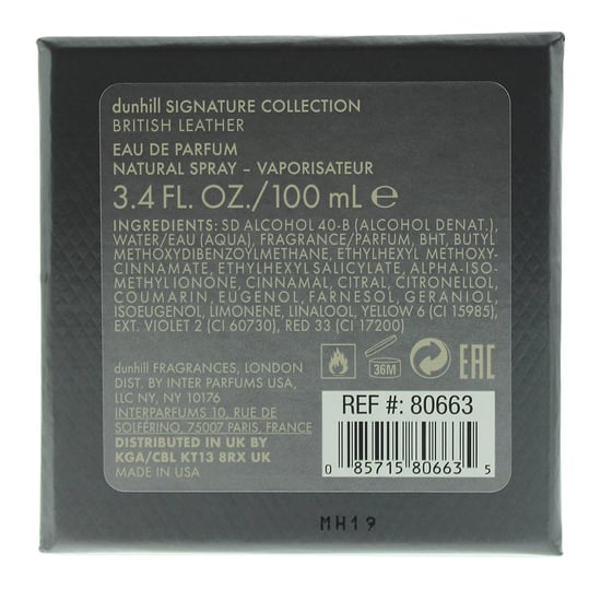 Dunhill Signature British Leather Eau De Parfum 100ml
