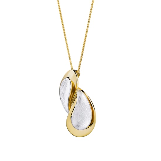 Orphelia 'Ameliana' Women's 925 Sterling Silver Chain with Pendant - Silver/Gold ZH-7508 - Image 3