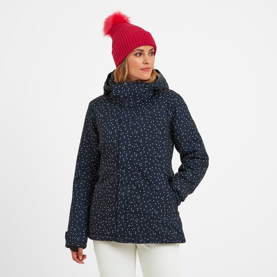Eva Womens Ski Jacket Dark Indigo Confetti Print