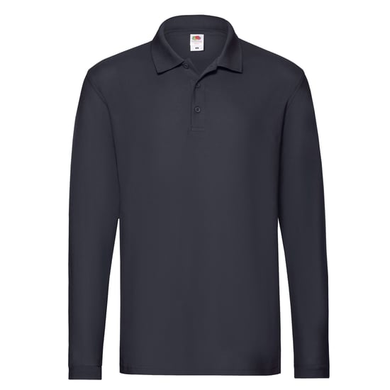 Fruit of the Loom Heren Premium Pique Poloshirt met lange mouwen (Deep Navy) - Image 1