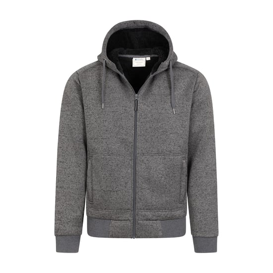 Mountain Warehouse Mens Nevis II Faux Fur Hoodie (Black)