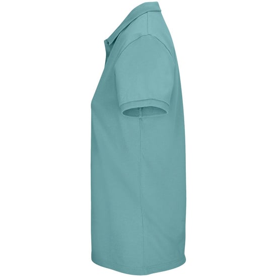 SOLS Womens/Ladies Planet Piqué Organic Polo Shirt (Pool Blue) - Image 3