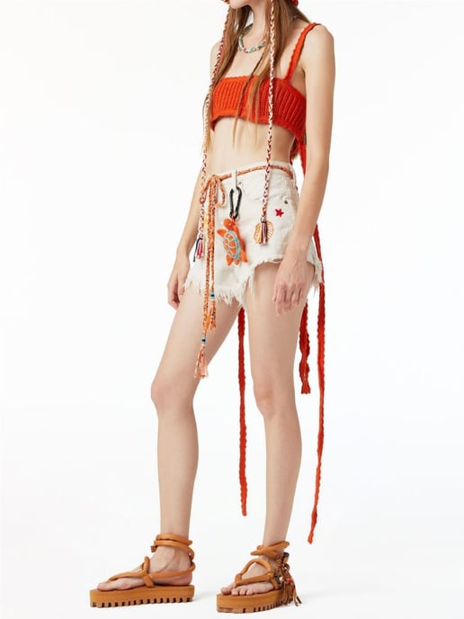 Alanui Shorts in Beige