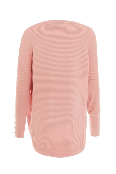 Pink Light Knit Buttoned Jumper