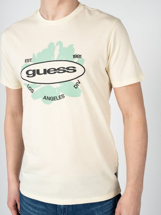 Guess T-shirt LA Logo Herr Gul - Image 5