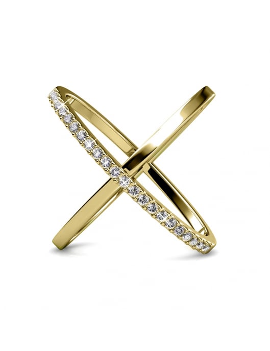 X Duo ring - Oostenrijks kristal - Image 4