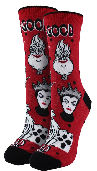 Disney Villains Socks for Women | Casual Novelty Dress Socks | Disney Gifts for Her - Villians - Image 1