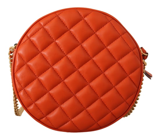 Versace Women's Red Nappa Leather Medusa Round Crossbody Bag - Image 3