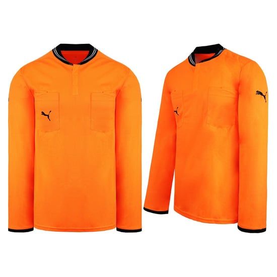 Puma DryCell Long Sleeve Collared Orange Referee Football Shirt 701568 54