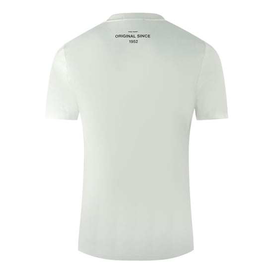 Fred Perry Large Flock Laurel Wreath Logo White T-Shirt
