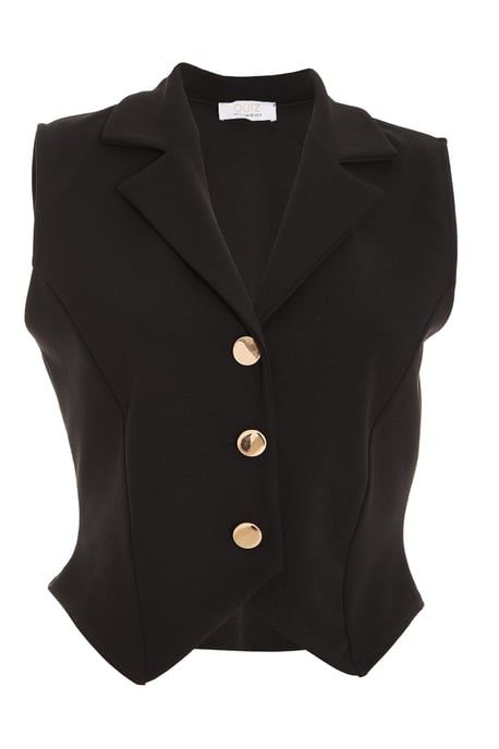 Black Buttoned Waistcoat - Image 6