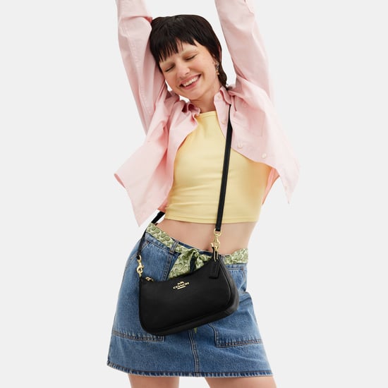 Teri Shoulder Bag in Refined Pebbled Leather with Chain Strap