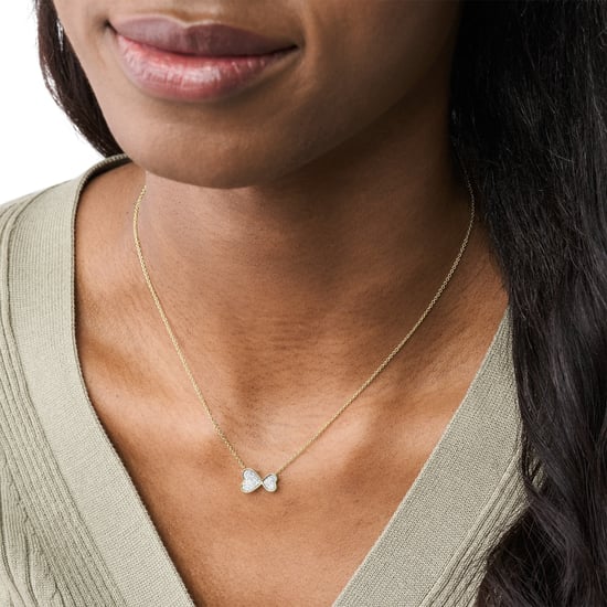 Fossil Siering 'Sutton' Dames RVS Ketting - Goud JF03941710 - Image 2
