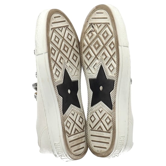 Christian Dior Walk’N’Dior Sneakers i vitt bomullscanvas - Image 6