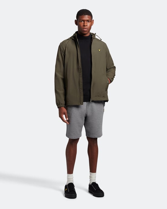 Lyle & Scott jack met rits en capuchon in olijfgroen - Image 2
