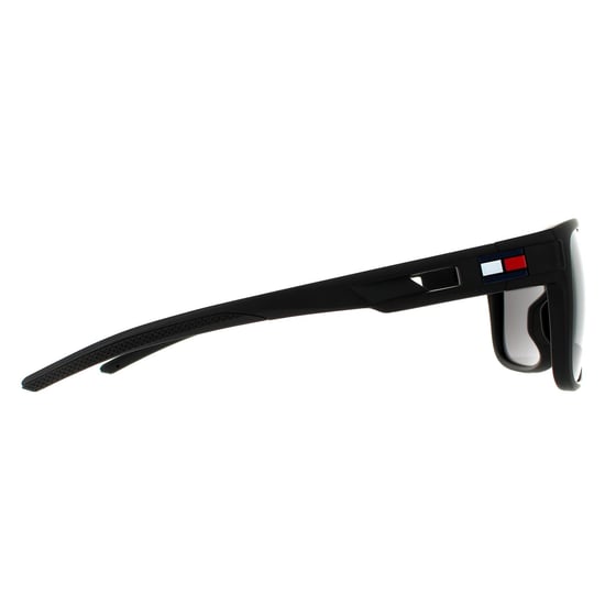 Tommy Hilfiger Wrap Mens Matte Black Grey Polarized Sunglasses - Image 4