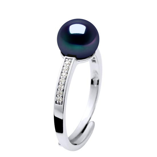 DIADEMA - Ring - Real Freshwater Pearls - Black Tahitian Style