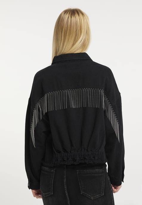 Mymo Denim jas Dames zwart - Image 4