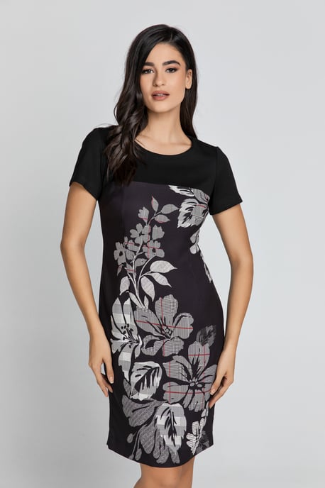 Black Floral Dress by Conquista