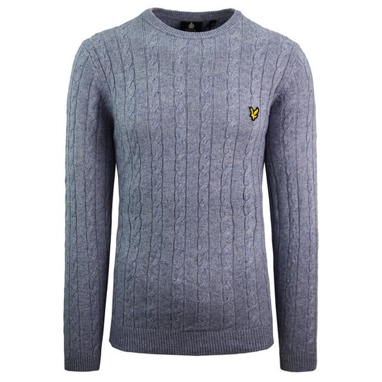 Lyle & Scott Cable Knitted Mens Blue Sweater - Image 1