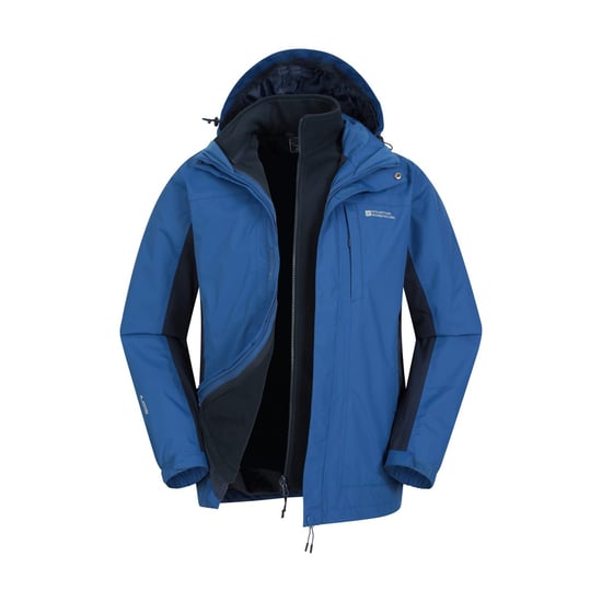 Mountain Warehouse Heren Thunderstorm 3 in 1 Waterdichte Jas (Blauw) - Image 1