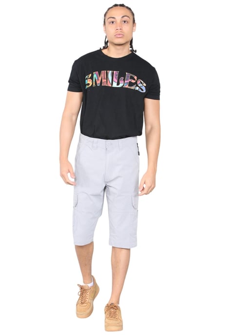 Mens Cargo Multi-Pocket Quick Dry Shorts in Grey - Image 6