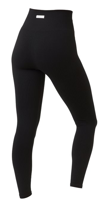 Björn Borg - Dam Seamless Ribbed Footless Tights Leggings - Svart - Image 2