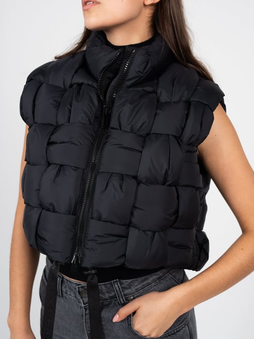 La Haine Inside Us Vest Down Vest Unisex Woman's Black - Image 4