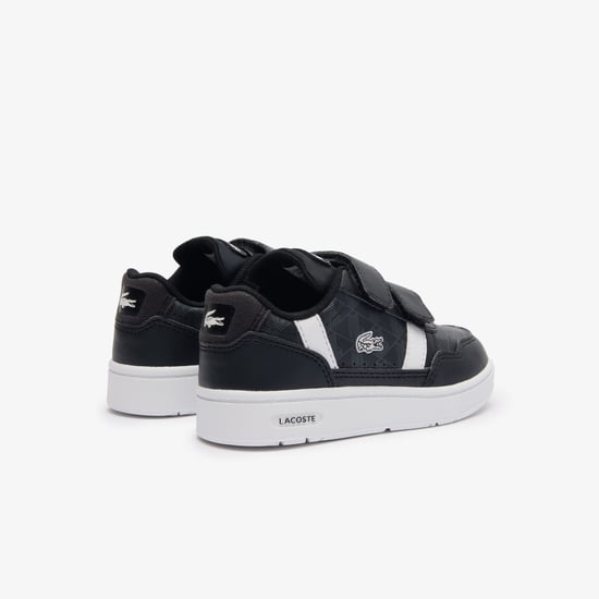 Boy's Lacoste Infants T-Clip Trainers in Black-White