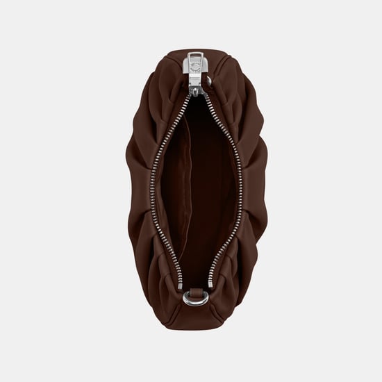 Teri Shoulder Bag in Smooth Leather with Ruching