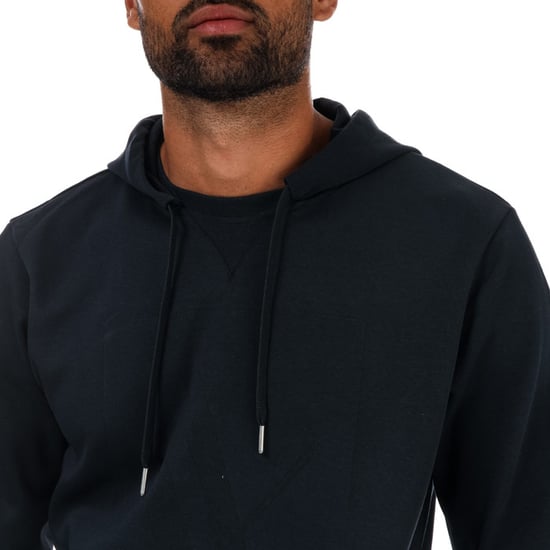 Men's Armani Exchange Tonal Boxed Logo Hoody in Navy