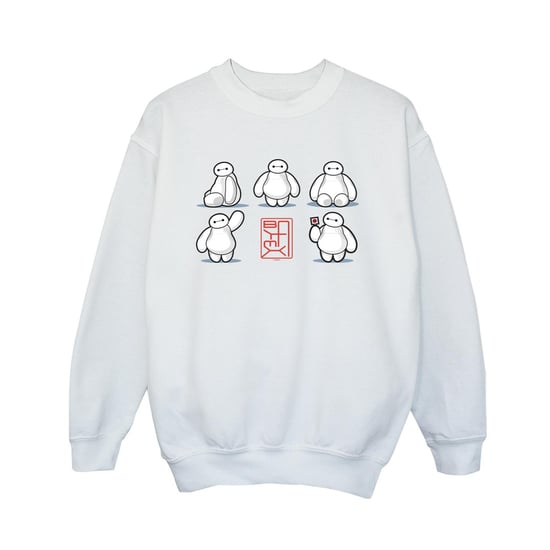 Disney Jongens Big Hero 6 Baymax Veel houdingen Sweatshirt (Wit) - Image 1