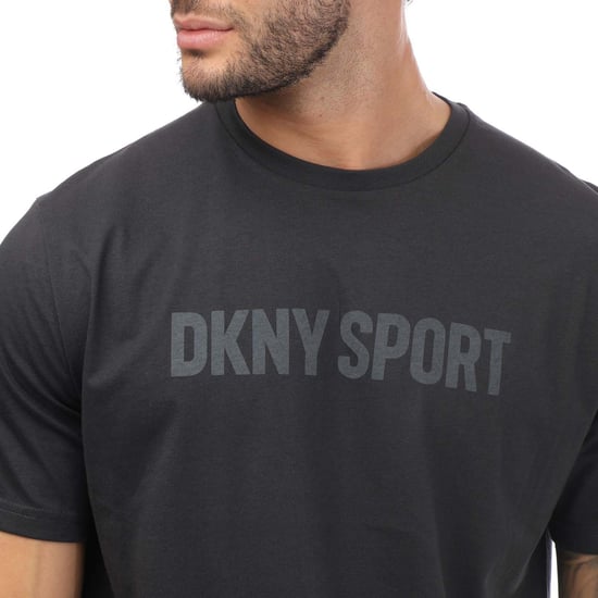 Men's DKNY Tonal Logo T-Shirt in Charcoal