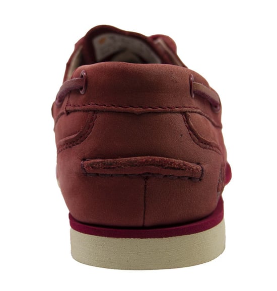 Timberland Classic Boat Unlined Red Leather Lace Up Womens Boat Shoes A14DV