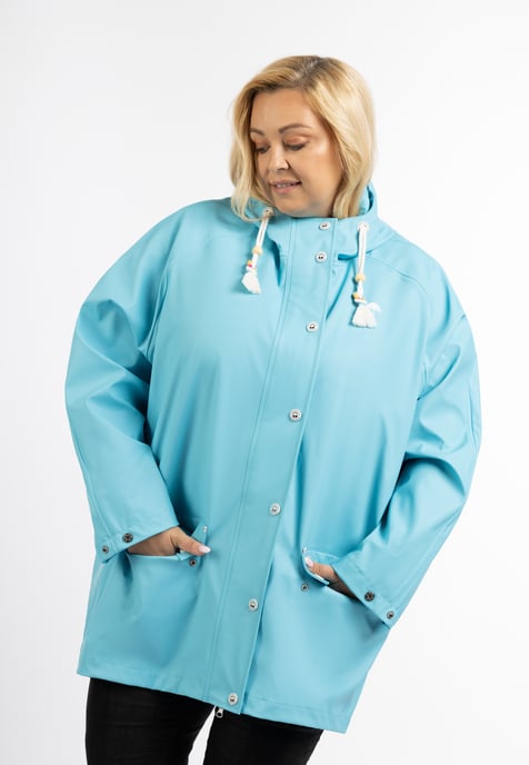 Schmuddelwedda Grote maat regenjas bridgeport Dames DONKER AQUA-280 - Image 3
