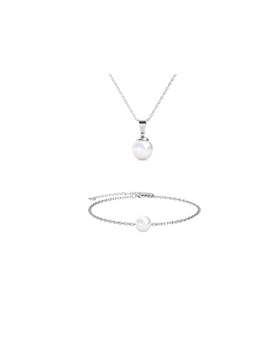 Full Moon Crystal Pearl Set - Silver och kristall - Image 1