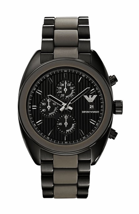 Emporio Armani Herenhorloge Kwarts Donkergrijs - Image 1