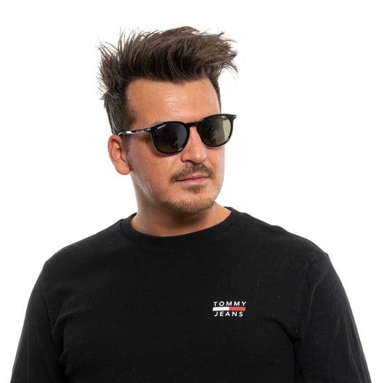 Serengeti Round Unisex Shiny Black Mineral Polarized 555nm Arlie