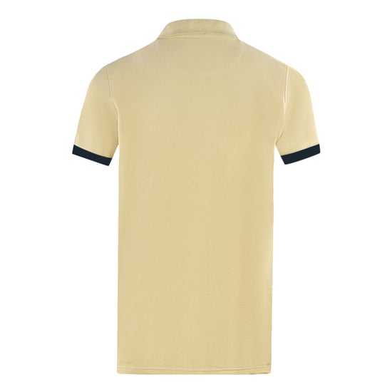 Aquascutum Branded Collar Beige Polo Shirt - Image 2