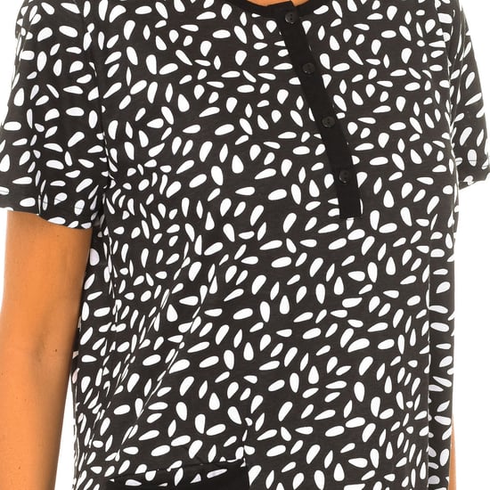 Women's short sleeve round neck nightgown KL45182