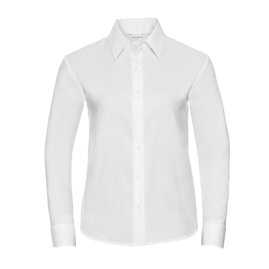 Russell Collection Dames/Dames Oxford Easy-Care overhemd met lange mouwen (Wit) - Image 1