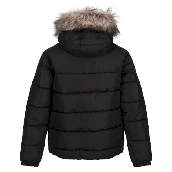 Regatta Childrens/Kids Faux Fur Trim Parka (Black) - Image 2
