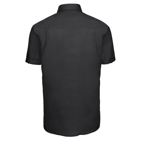 Russell Collection Mens Classic Ultimate Non-Iron Short-Sleeved Shirt (Black) - Image 2