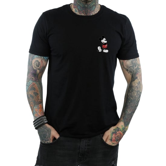 Disney Heren Mickey Mouse Kickin Retro Borst T-shirt (Zwart) - Image 3